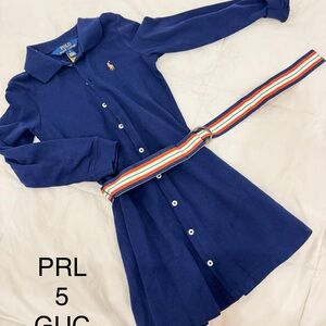 Polo Ralph Lauren Kids Blue Shirt Dress